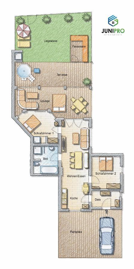 Junipro Luxury Apartments Bosen-Eckelhausen Kültér fotó
