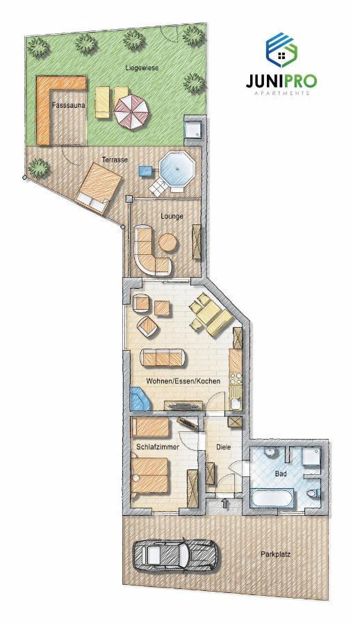 Junipro Luxury Apartments Bosen-Eckelhausen Kültér fotó